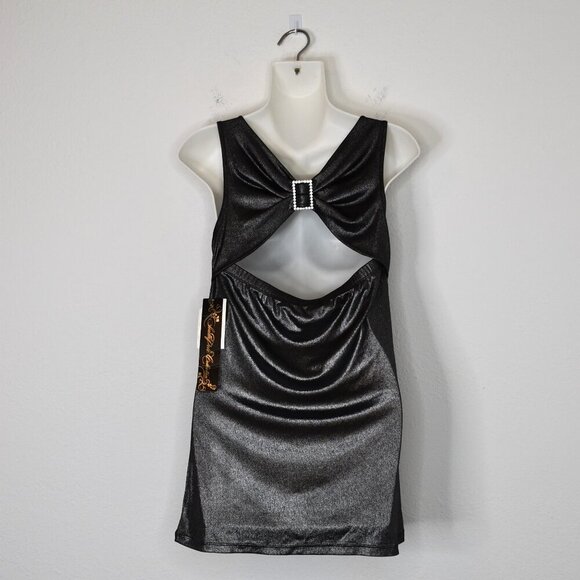 South Pole Liquid Shine Tunic Sz M Metallic Party Cocktail Holiday Y2K 90s Retro - Picture 7 of 16